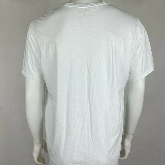 Vince Short Sleeve Tee Shirt Pima Cotton Crew Neck Lightweight Top White Mens XL - Picture 3 of 16